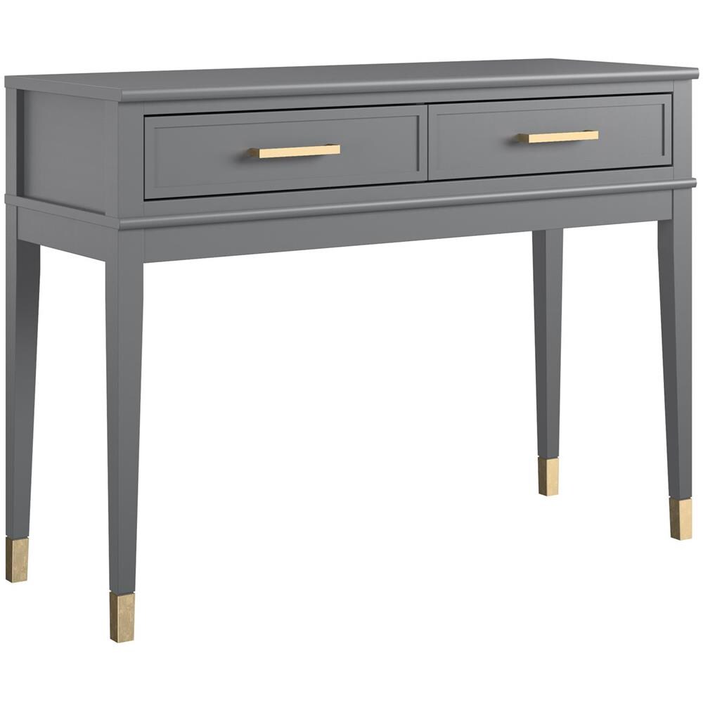 Westerleigh Consolle Con 2 Cassetti In Mdf Grigio - Foto 2