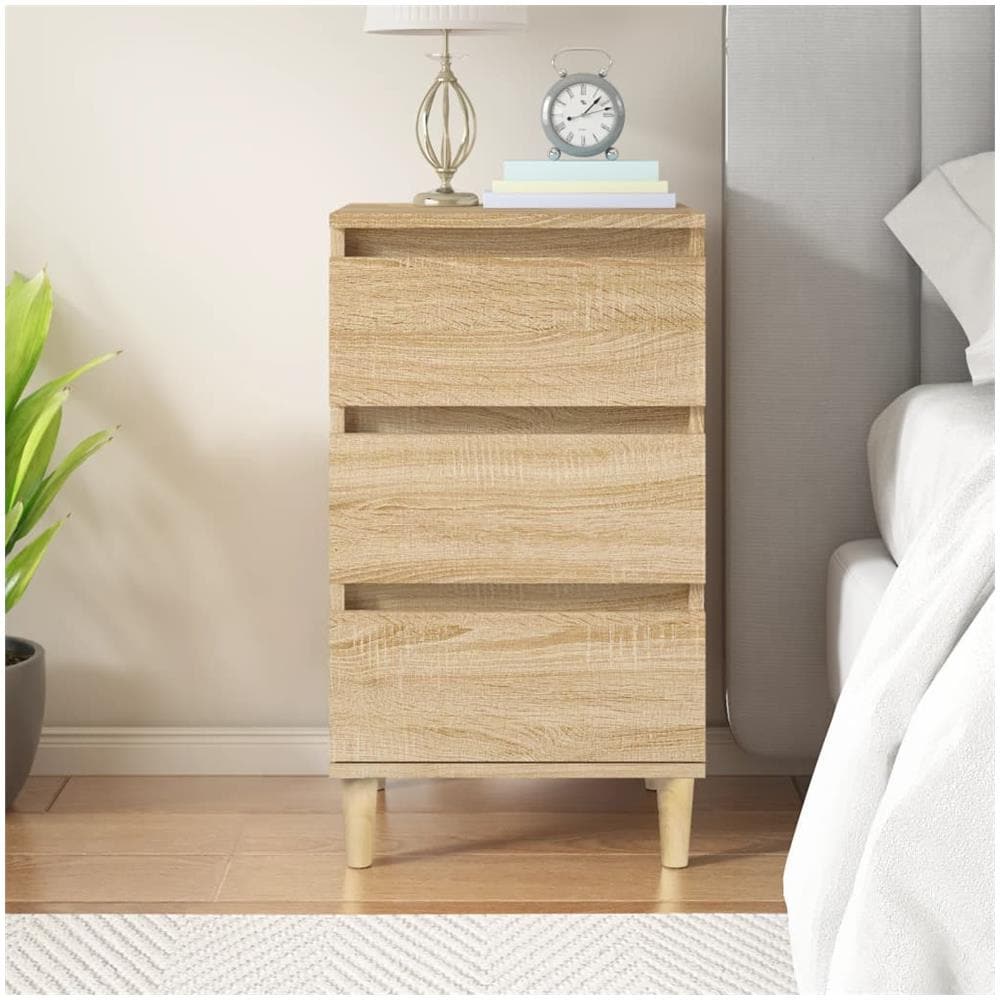 Comodino Rovere Sonoma 40x35x70 Cm In Legno Multistrato - Foto 1