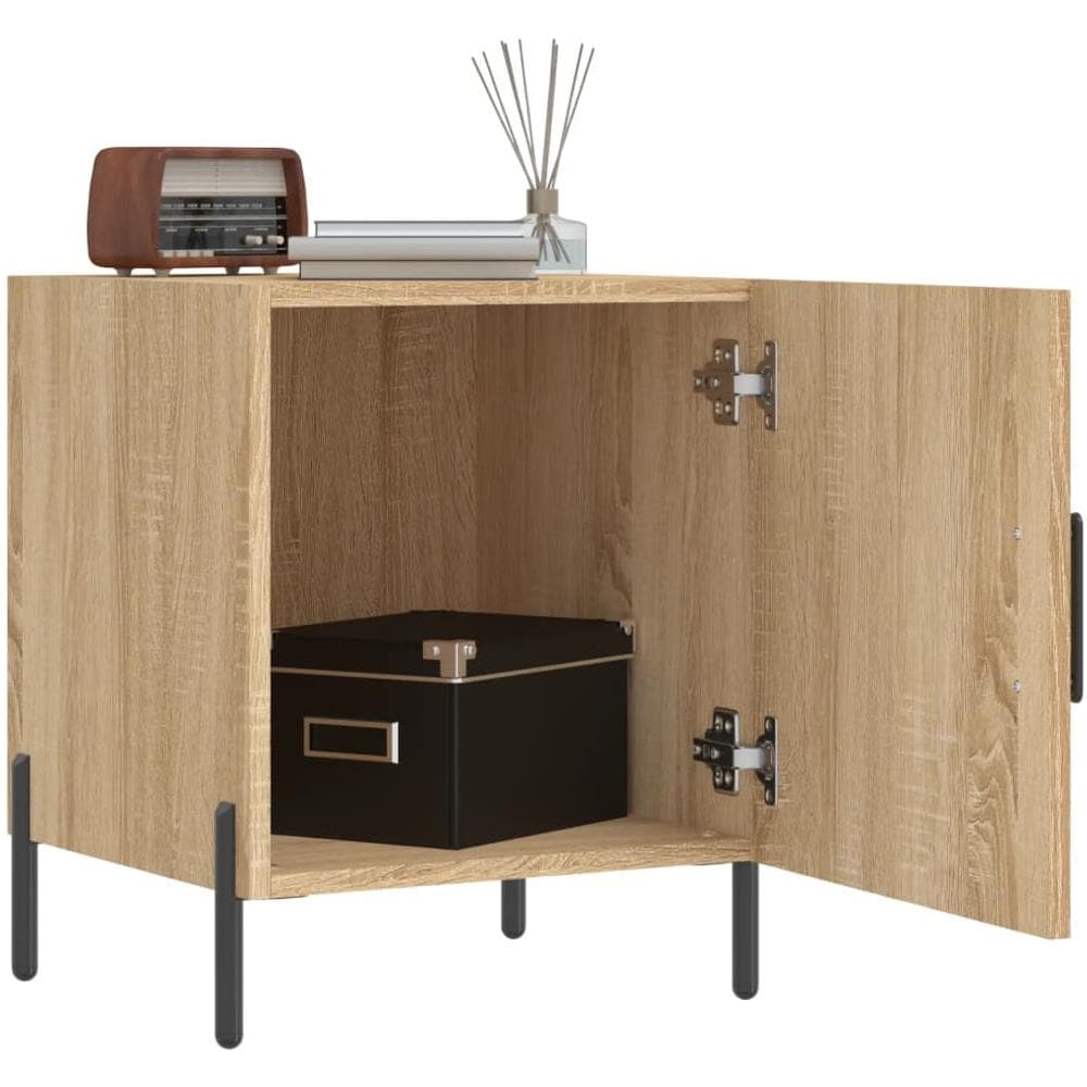 Comodino Rovere Sonoma 40x40x50 Cm In Legno Multistrato - Foto 3