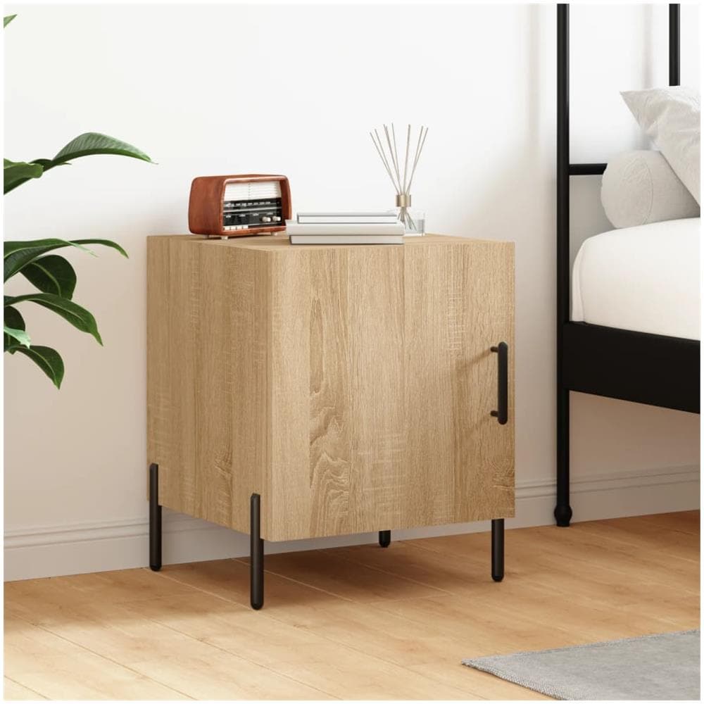 Comodino Rovere Sonoma 40x40x50 Cm In Legno Multistrato - Foto 1