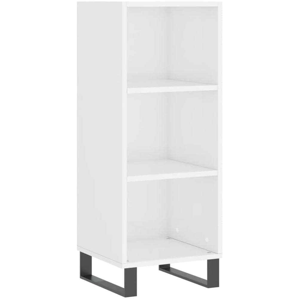 Credenza Bianco Lucido 34,5x32,5x90 Cm In Legno Multistrato - Foto 2