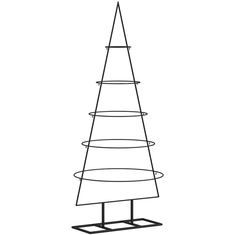 Albero Di Natale Decorativo In Metallo Nero 125 Cm - Foto 2