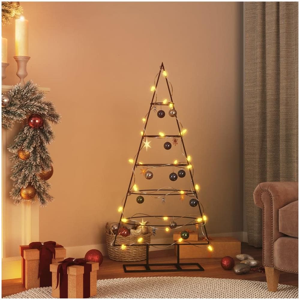Albero Di Natale Decorativo In Metallo Nero 125 Cm - Foto 1