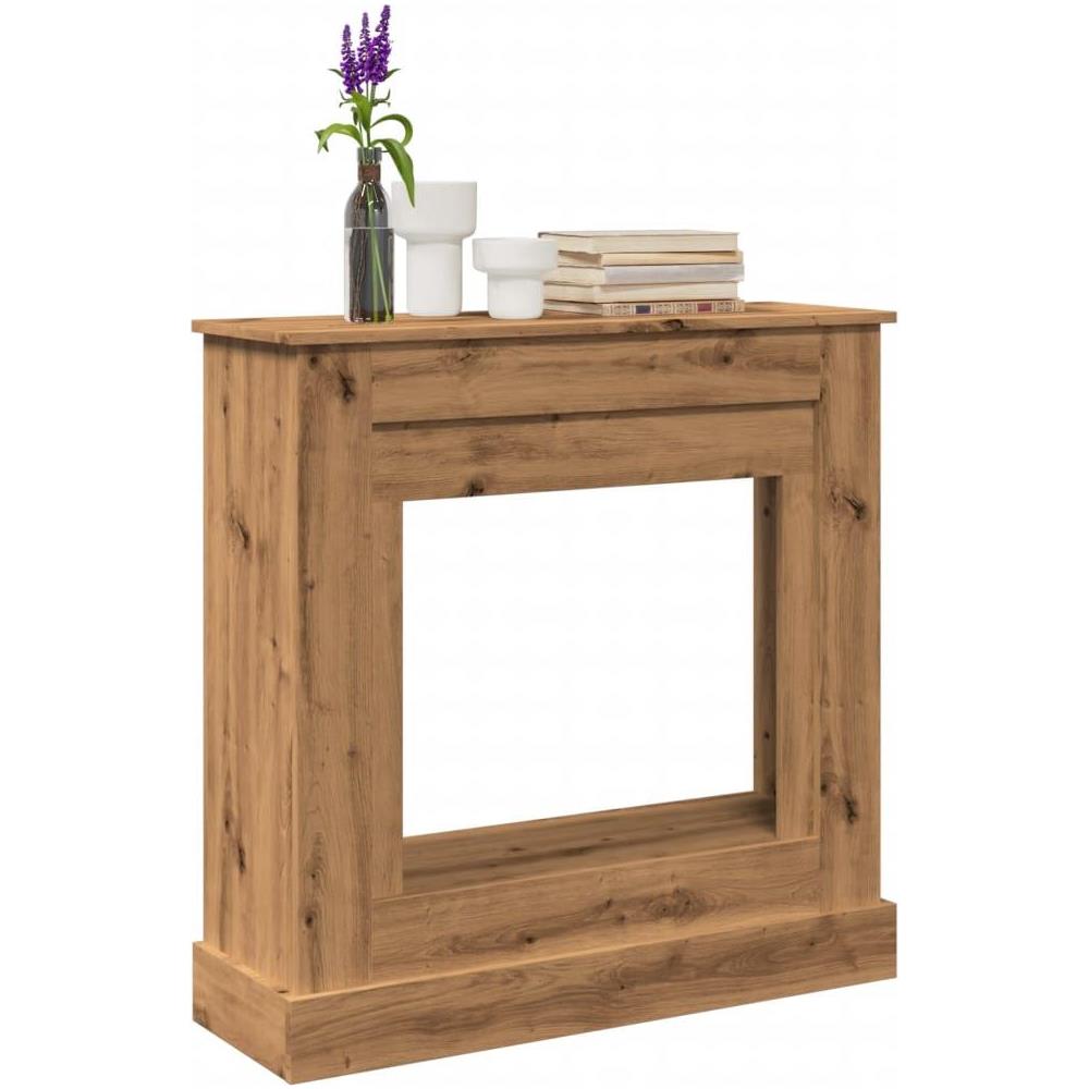 Cornice per Camino Rovere Artigianale 90x30x90 cm Truciolato - Foto 2