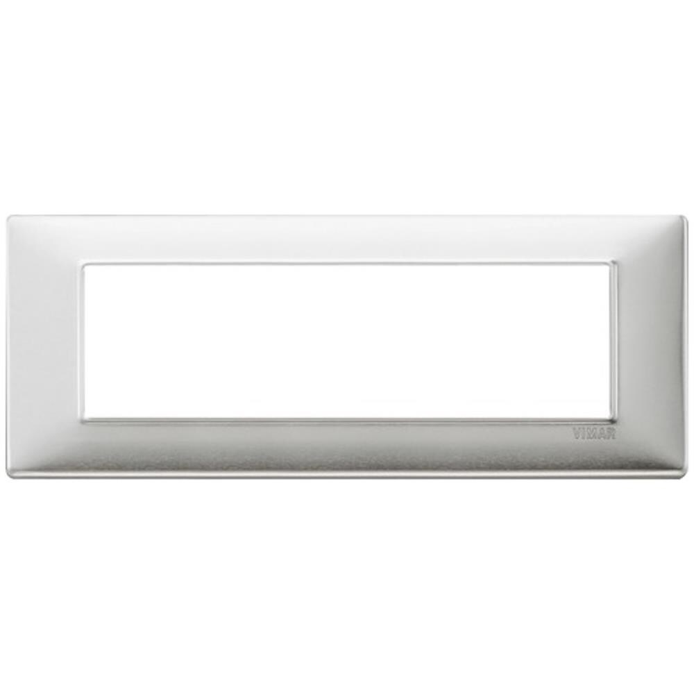 Placca 7 Moduli Alluminio Spazzolato Plana - Foto 5