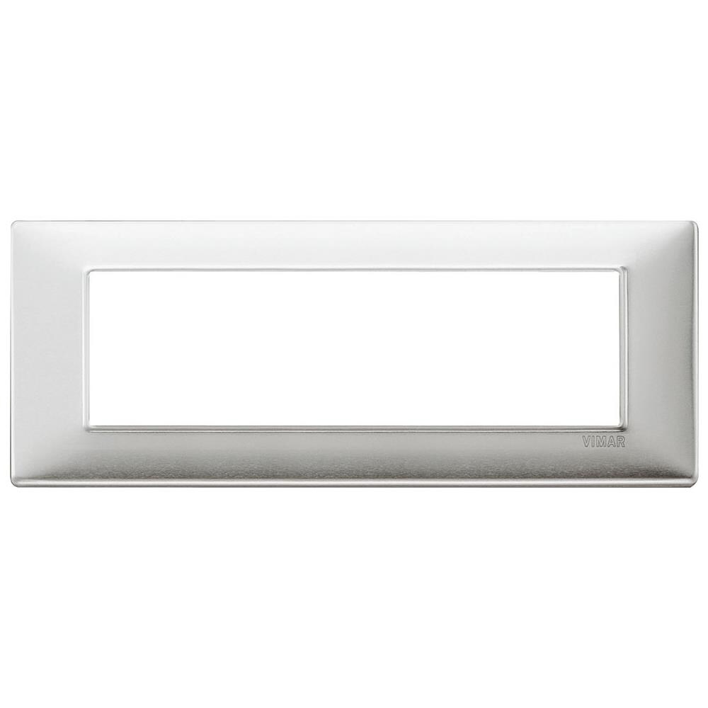 Placca 7 Moduli Alluminio Spazzolato Plana - Foto 2