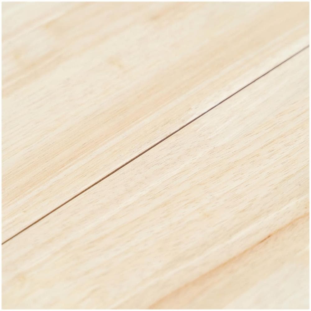 Set Da Pranzo 5 Pz In Legno Massello Di Hevea Bianco E Marrone - Foto 2