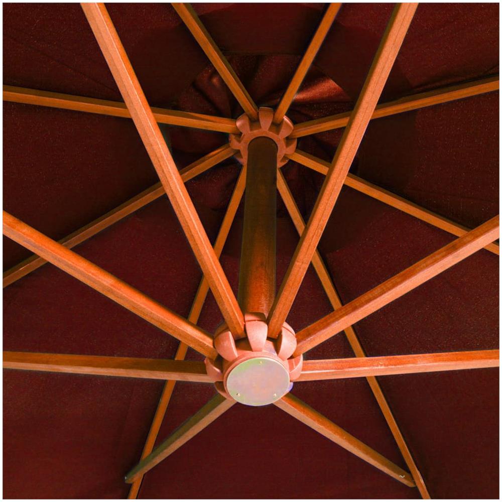 Ombrellone a Sbalzo Terracotta 3,5x2,9 m Palo in Abete Massello - Foto 3