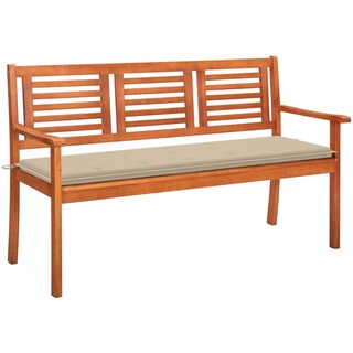 Panchina Da Giardino In Legno Massello Di Acacia 119 Cm - Panca Da Esterno Con Braccioli, Finitura Olio, Marrone Naturale