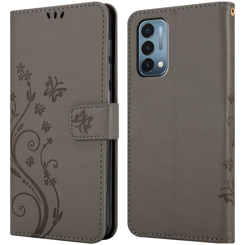Cadorabo Custodia Compatibile Con Oneplus Nord N200 5g In Grigio Fiore - Coperchio Protettivo In Design Floreale Con Chiusura Magnetica, Funzione Stand E Slot Per Carte - Foto 8