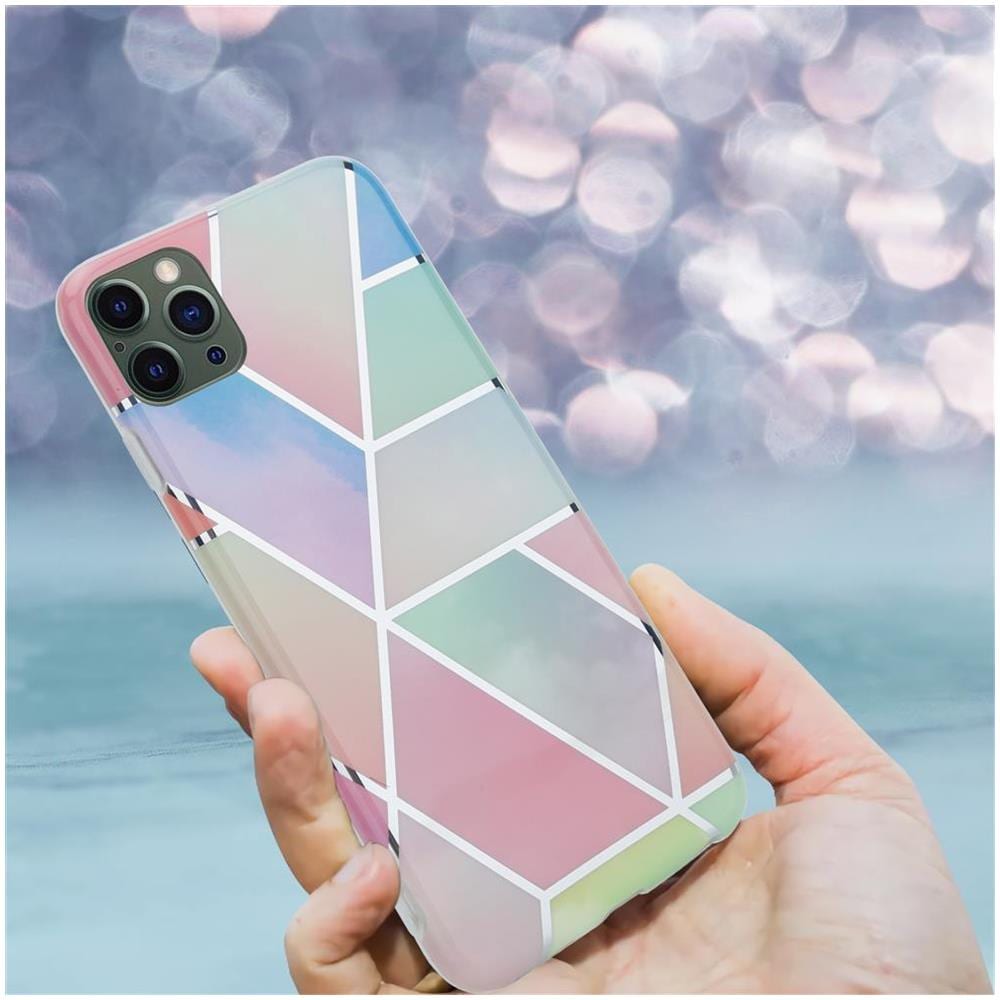 Custodia Compatibile Con Apple Iphone 12 Pro Max (6,7 Zoll) In Marmo Arcobaleno No. 11 - Coperchio Protettivo In Silicone Tpu Con Motivo A Mosaico - Foto 8