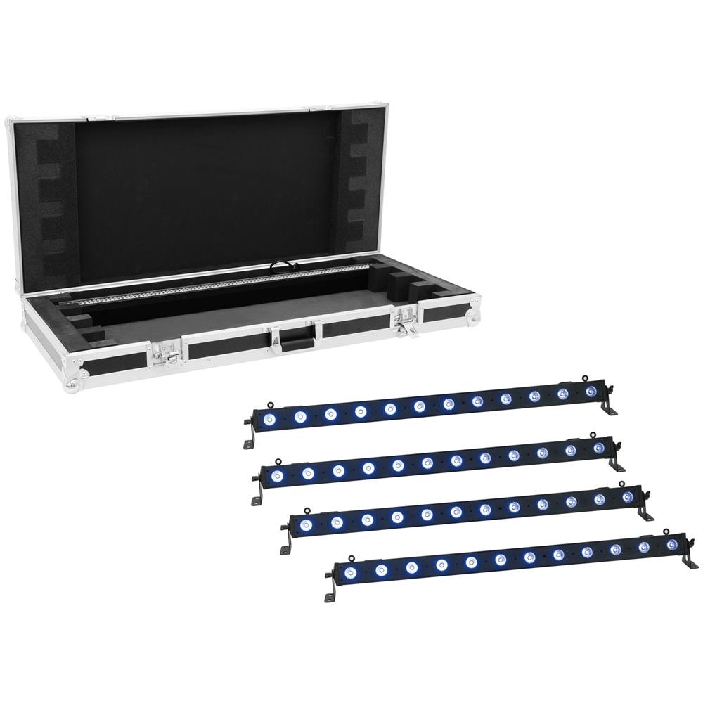 Set 4x Led Bar-12 Qcl Rgb+uv Bar + Case - Foto 1