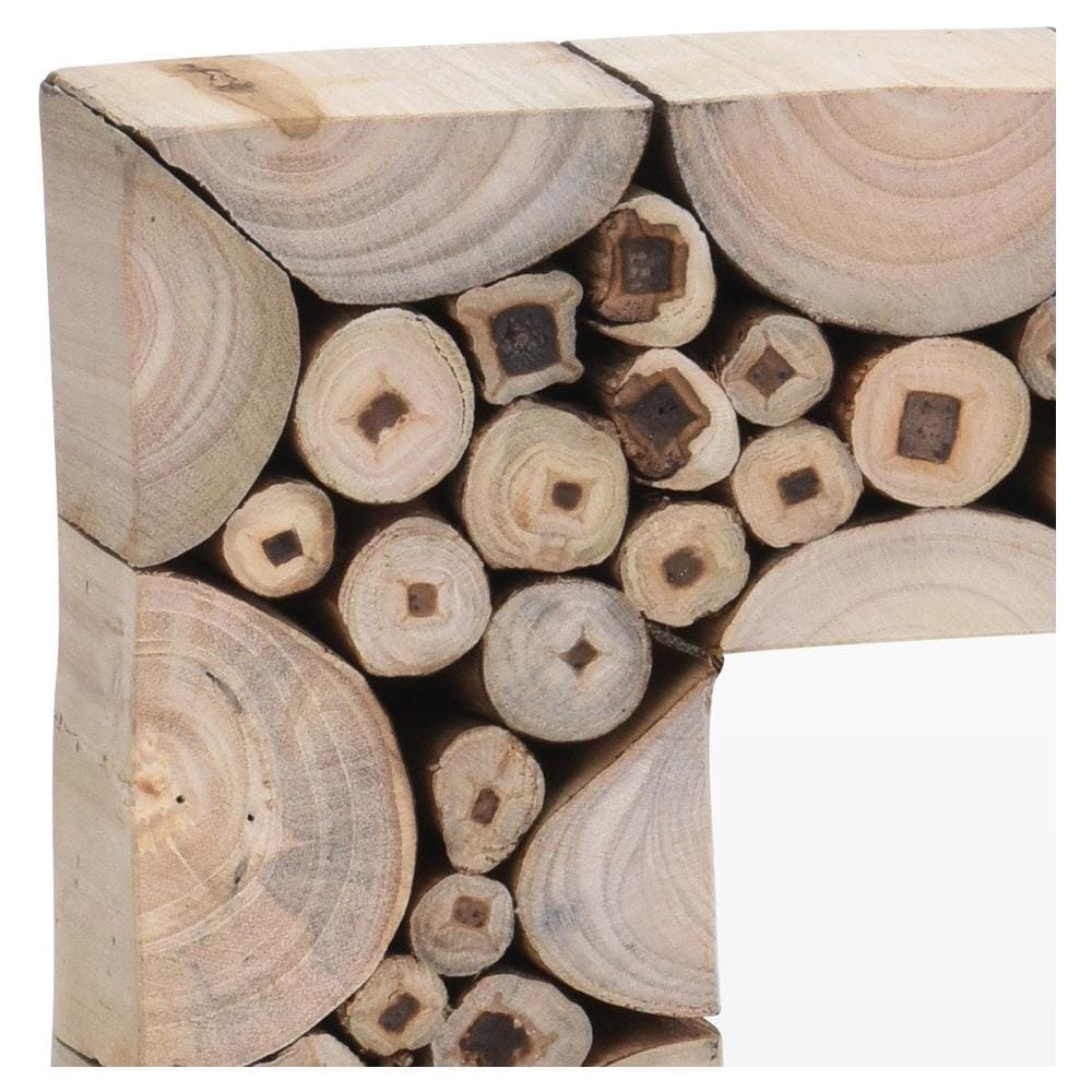 Specchio Da Parete Con Cornice In Legno, Specchio Quadrato Da Parete - Teak, 50 X 50 Cm - Foto 2