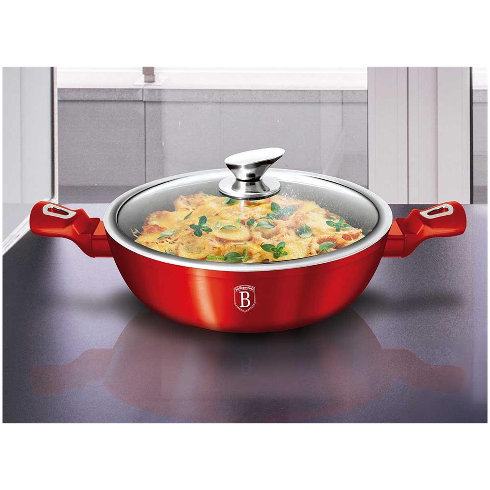 Vaso Di Granito 28cm Berlinger Haus Linea Metallica Rossa Bh-1263 - Foto 2