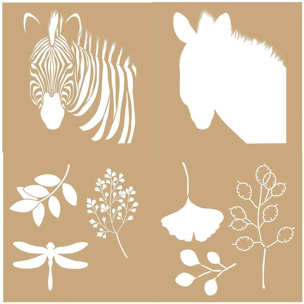 4 Stampini Kraft 20 X 20 Cm - Savana - Foto 1