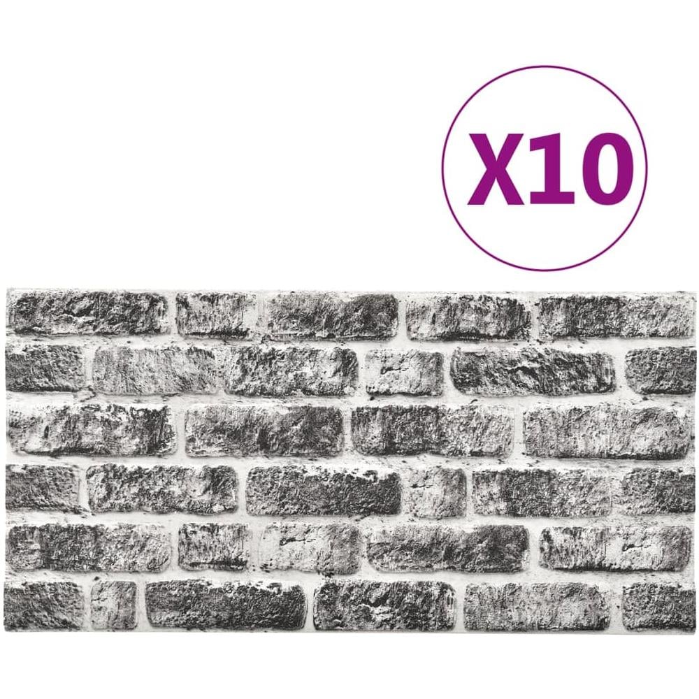 Pannelli Murali 3d Con Design A Mattoni Grigio Scuro 10 Pz Eps - Foto 2