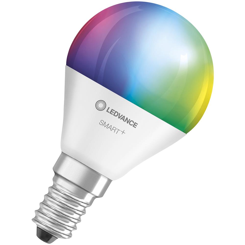 Ledvance Lampada Led Intelligente Con Tecnologia Wifi, Attacco E14, Dimmerabile, Colore Della Luce Modificabile (2700-6500k), colori Rgb Modificabili, sostituzione Per 40w, smart+ Minibulb, confezione Da 1 - Foto 1