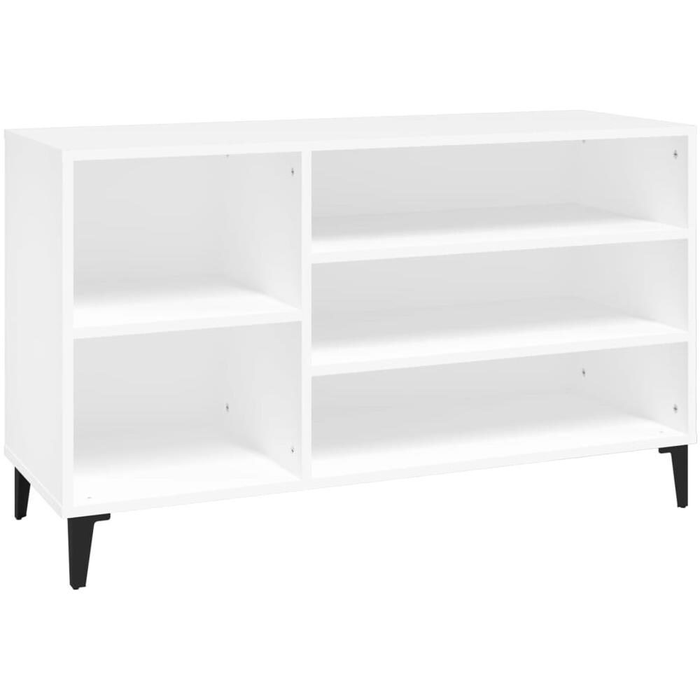 Scarpiera Bianca 102x36x60 Cm In Legno Multistrato - Foto 1