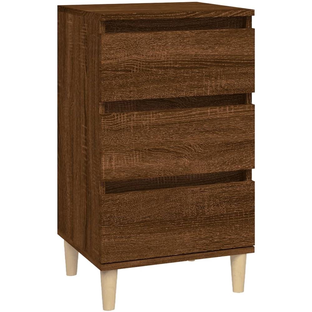 Comodino Rovere Marrone 40x35x70 Cm In Legno Multistrato - Foto 2