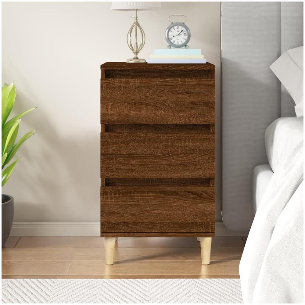 Comodino Rovere Marrone 40x35x70 Cm In Legno Multistrato - Foto 1