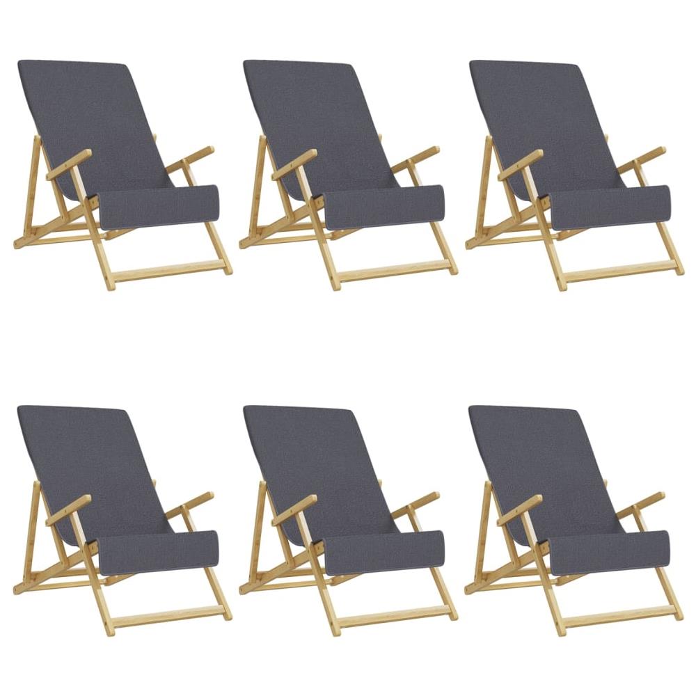 Asciugamani Da Spiaggia 6pz Antracite 60x135 Cm Tessuto 400 Gsm - Foto 2
