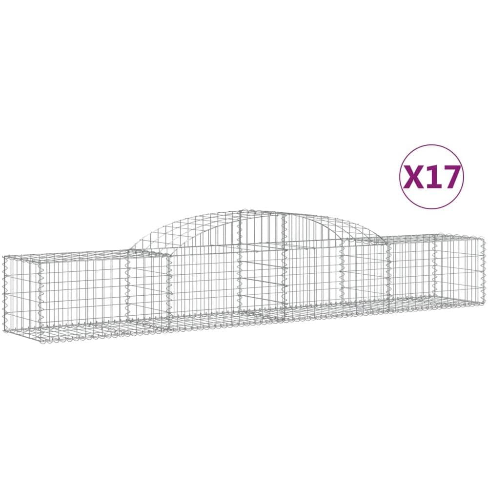 Cesti Gabbioni Ad Arco 17 Pz 300x50x40/60 Cm Ferro Zincato - Foto 2