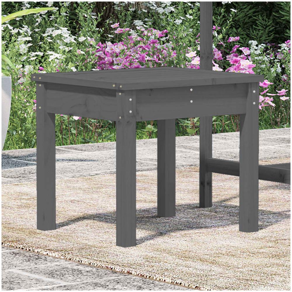 Panca da Giardino Grigia 50x44x45 cm Legno Massello di Pino - Foto 3