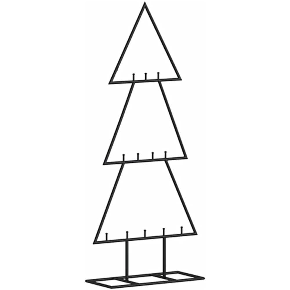 Albero Di Natale Decorativo In Metallo Nero 60 Cm - Foto 2