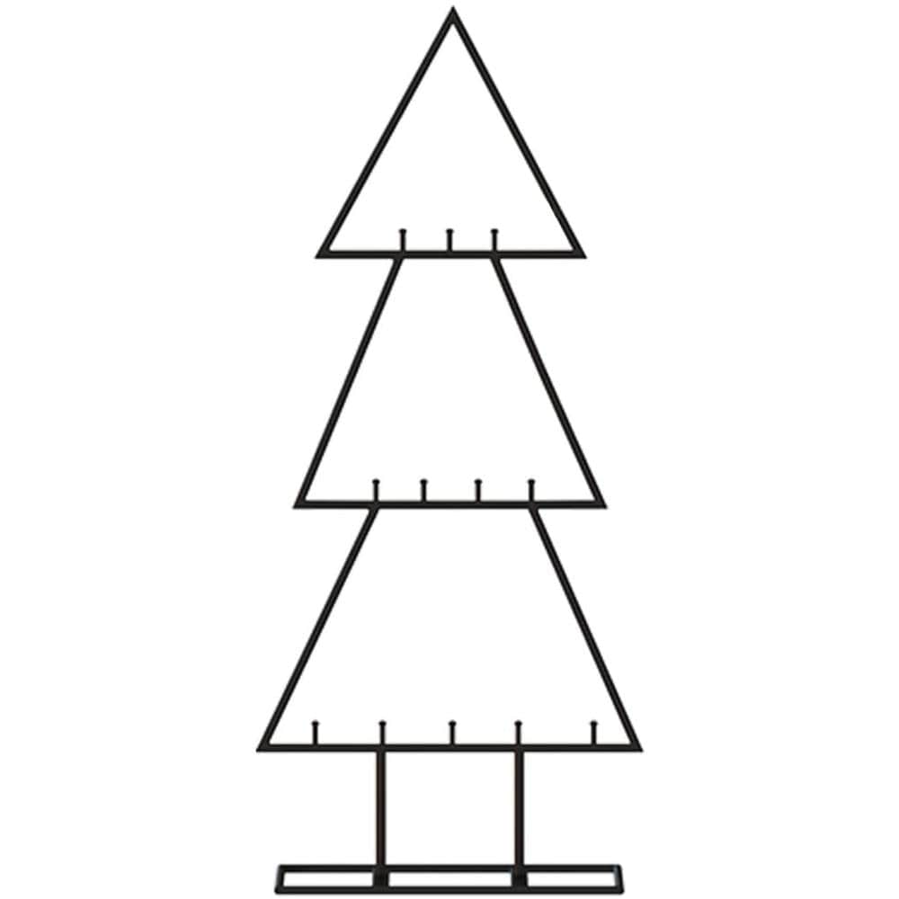 Albero Di Natale Decorativo In Metallo Nero 60 Cm - Foto 3