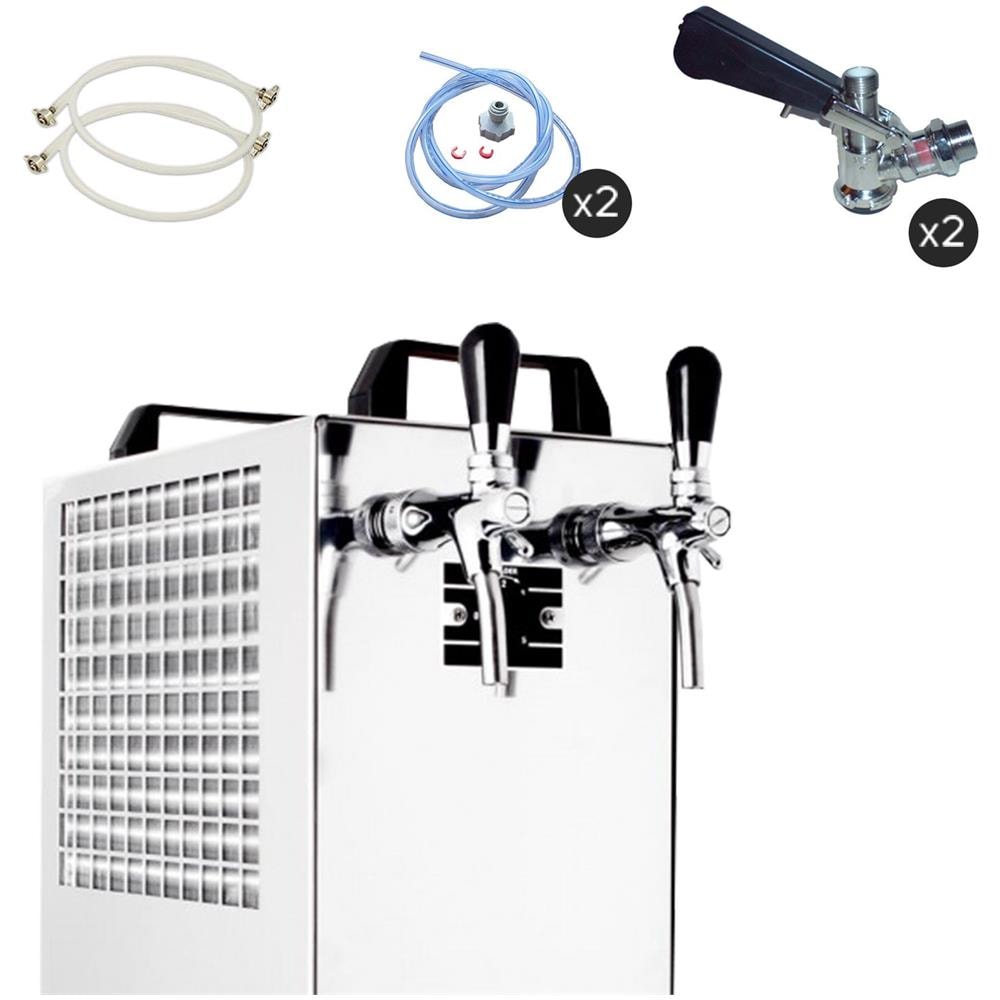Set Completo - Spillatore Birra Con Pompa A Membrana - Kontakt 40/k, Dispenser Birra, Macchina Per Birra 2-linee, 50 Litri /h, Keg:type G, Keg 2:type A - Foto 1