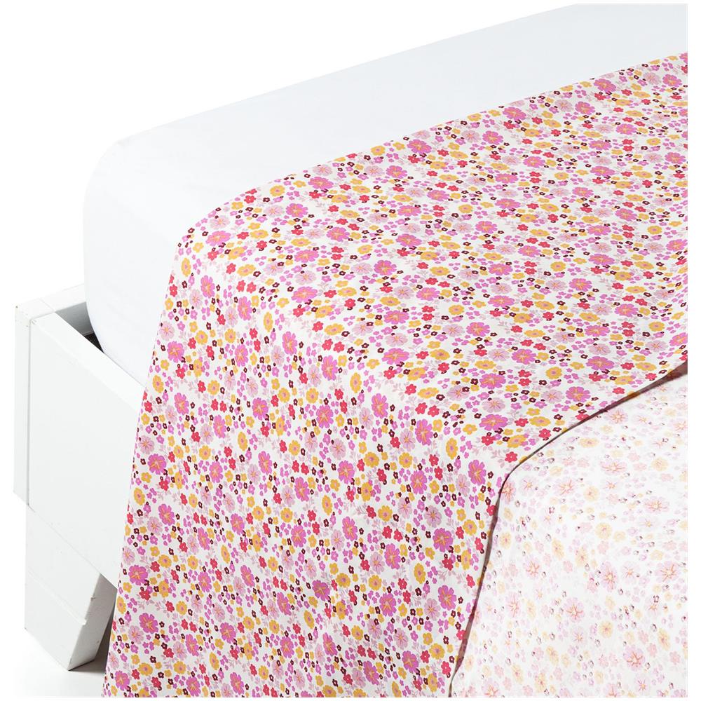 Lenzuolo Superiore Provenza In Cotone Colore Rosa Misura Singolo - Foto 1