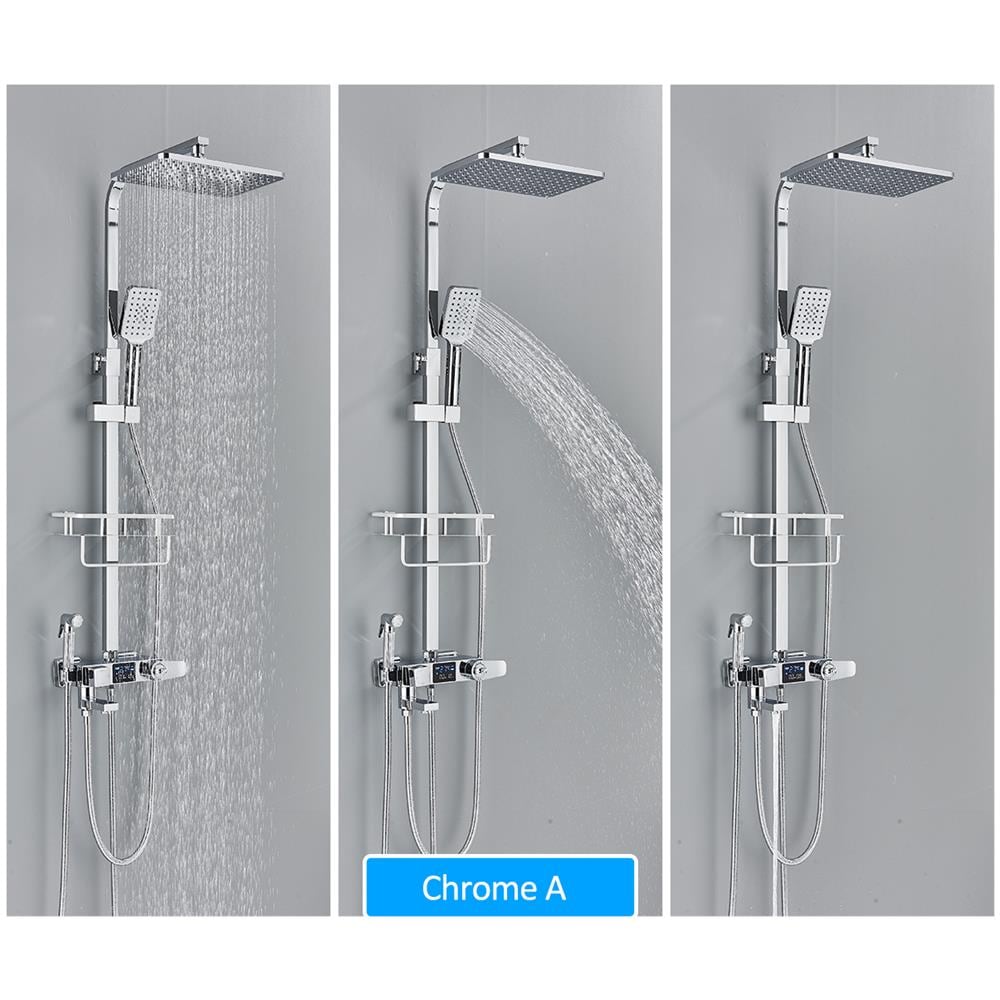 Colonna doccia, Blackswan, Tipo M118, modello cromato con termostato, display digitale, bocca e doccetta bidet, misura 116 cm - Foto 4