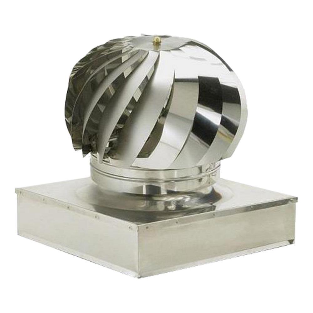 Fumaiolo ventolino quadro 42x42 cm sfera in acciaio inox con cuscinetti - Foto 3