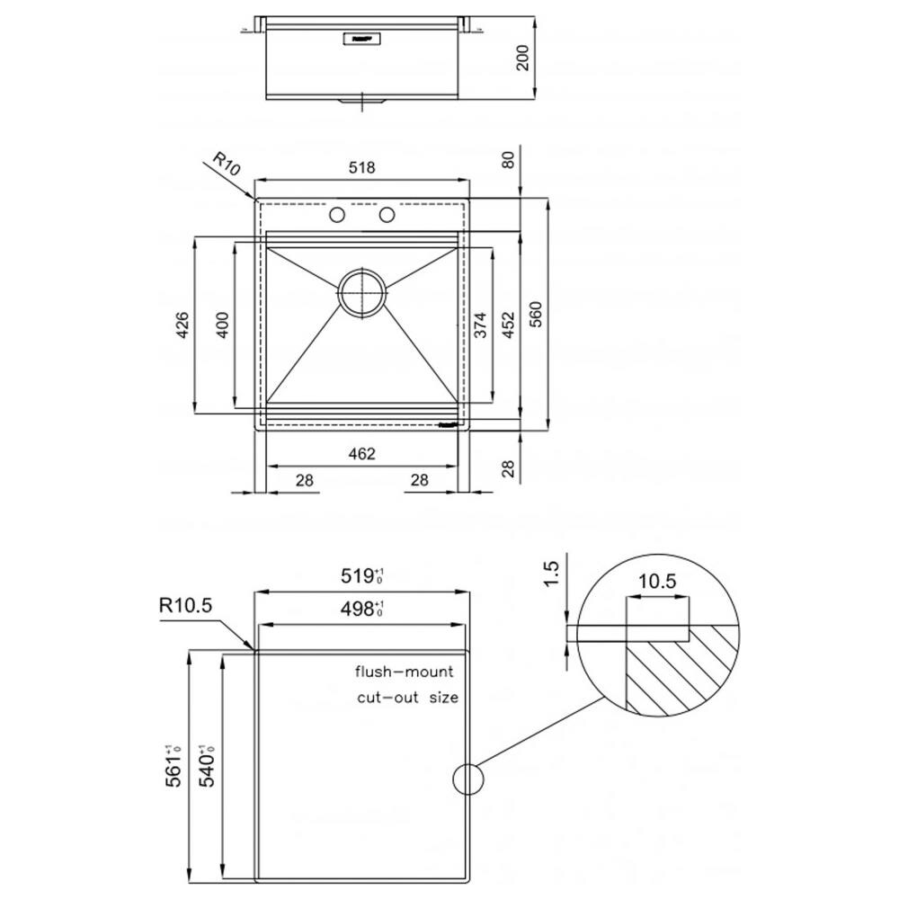 Lavello Milano 51 1v Ft - 1011 050 - Foto 3