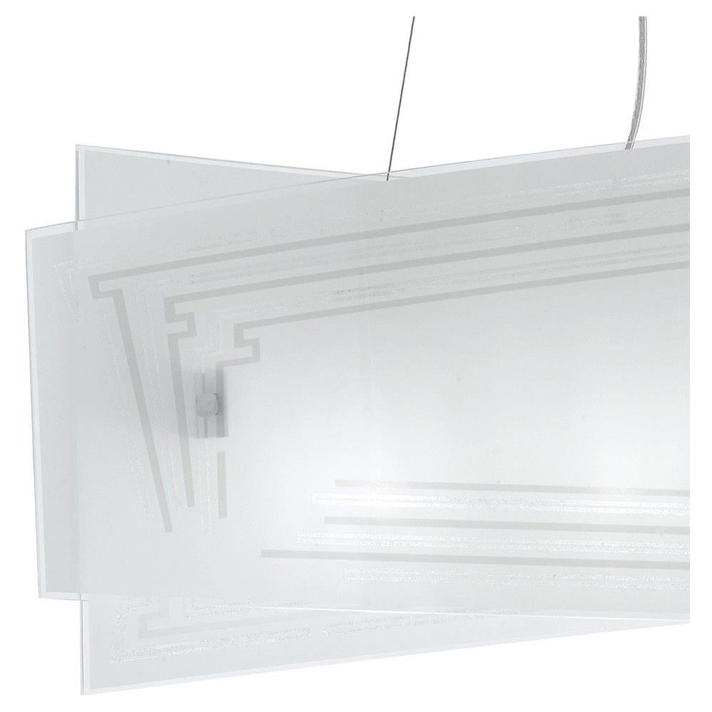 I-CONCEPT / S60 - Lampadario a Sospensione Moderno Vetro Decoro Glitterato Interni E27 - Foto 1