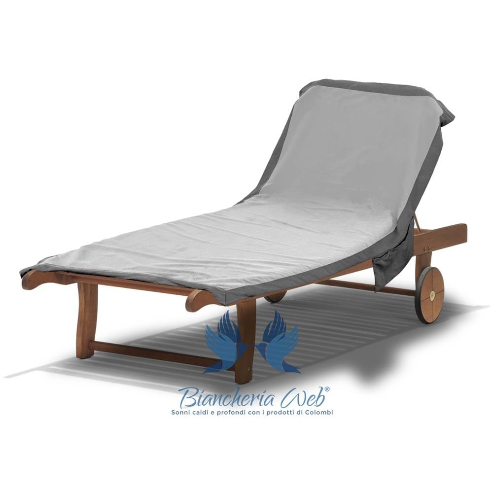 Telo Mare Lettino In Microfibra Spiaggia Piscina Mod Tinta Unita Comodo 75x185 Grigio Ch-grigio Sc - Foto 1