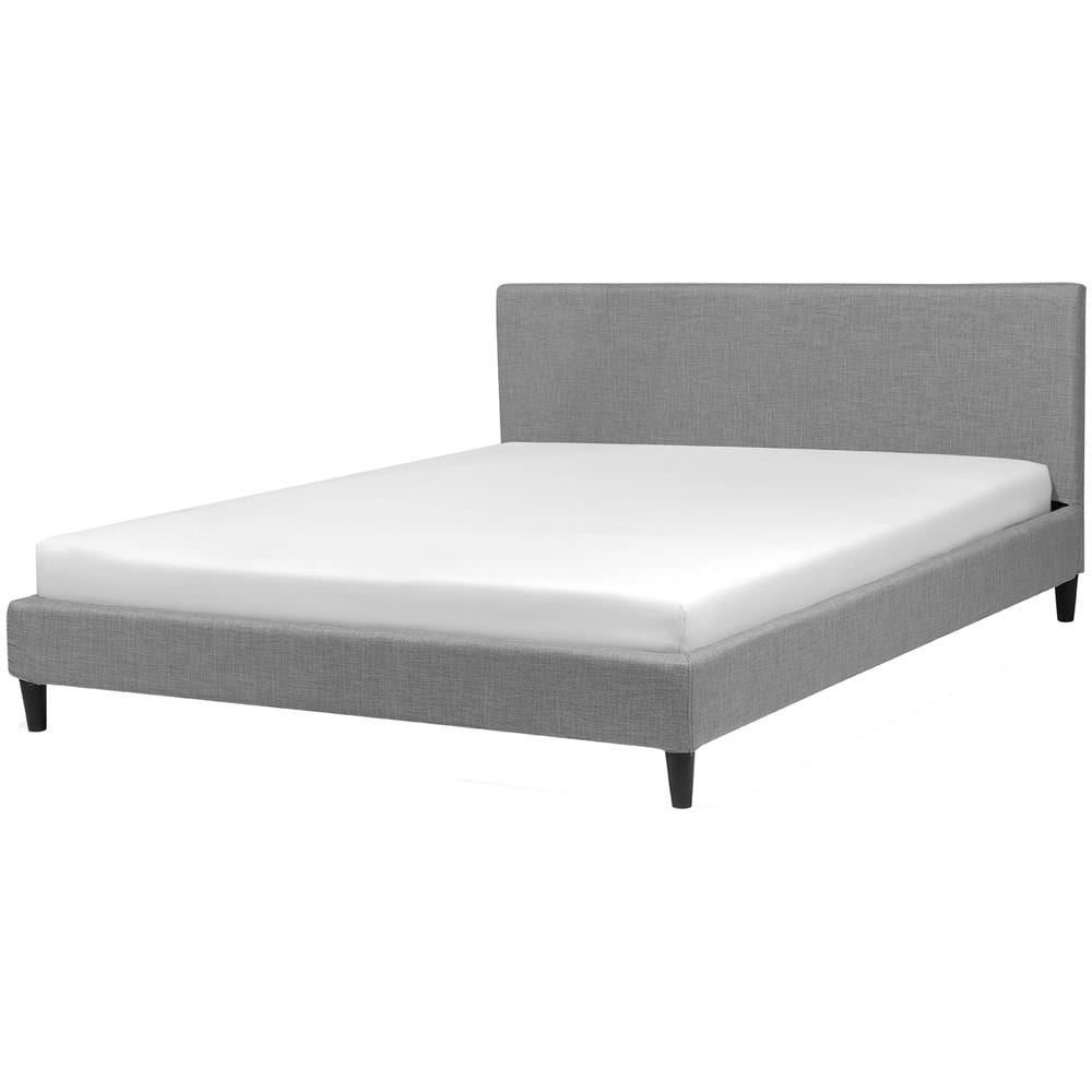 Letto Sfoderabile Grigio Chiaro Con Illuminazione Led Bianca 160 X 200 Cm Fitou - Foto 1