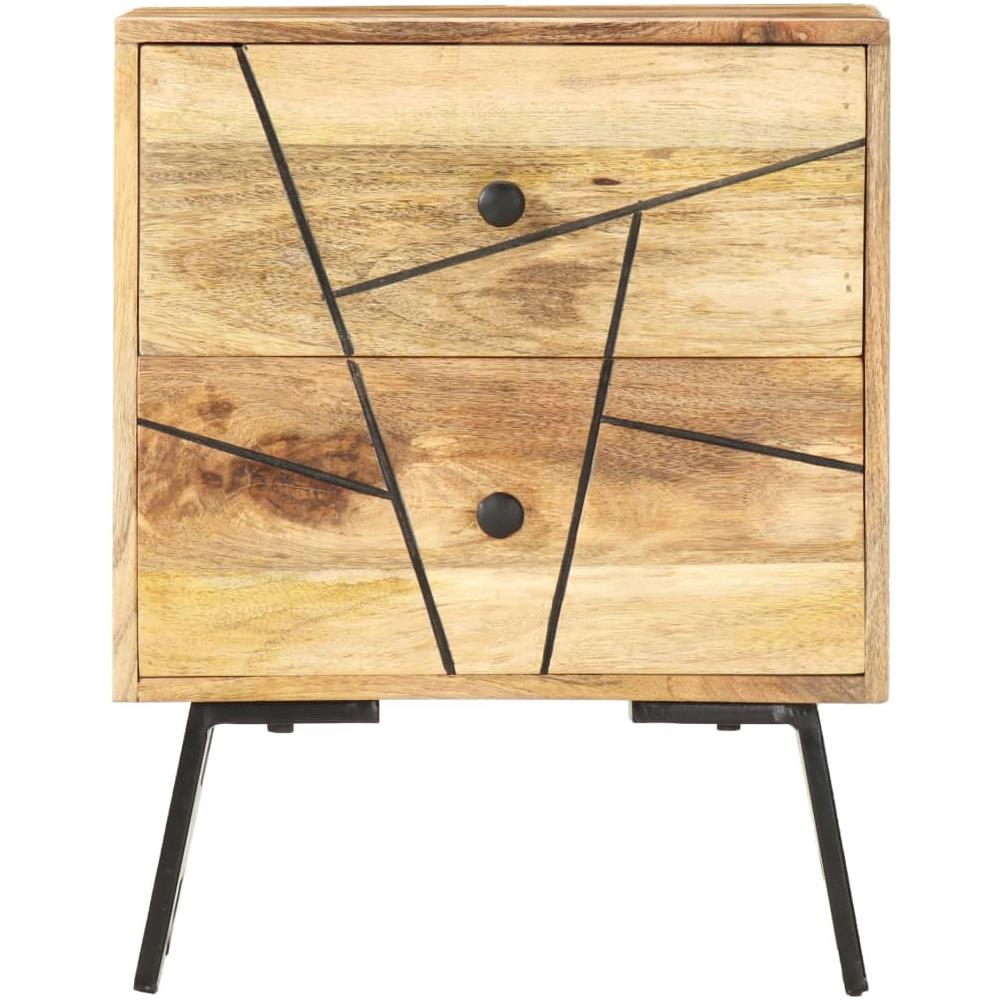 Comodino 40x30x50 Cm In Legno Massello Di Mango - Foto 2