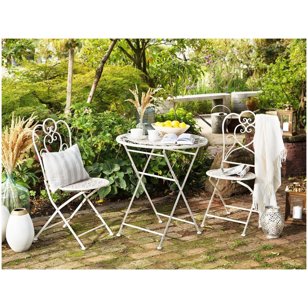 Tavolo Da Giardino In Metallo Beige Trieste - Foto 2