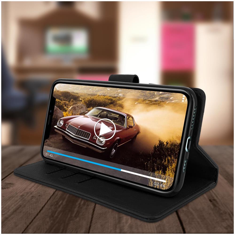 Custodia Apple Iphone 11 Pro Portadocumenti Funzione Supporto Nero - Foto 5