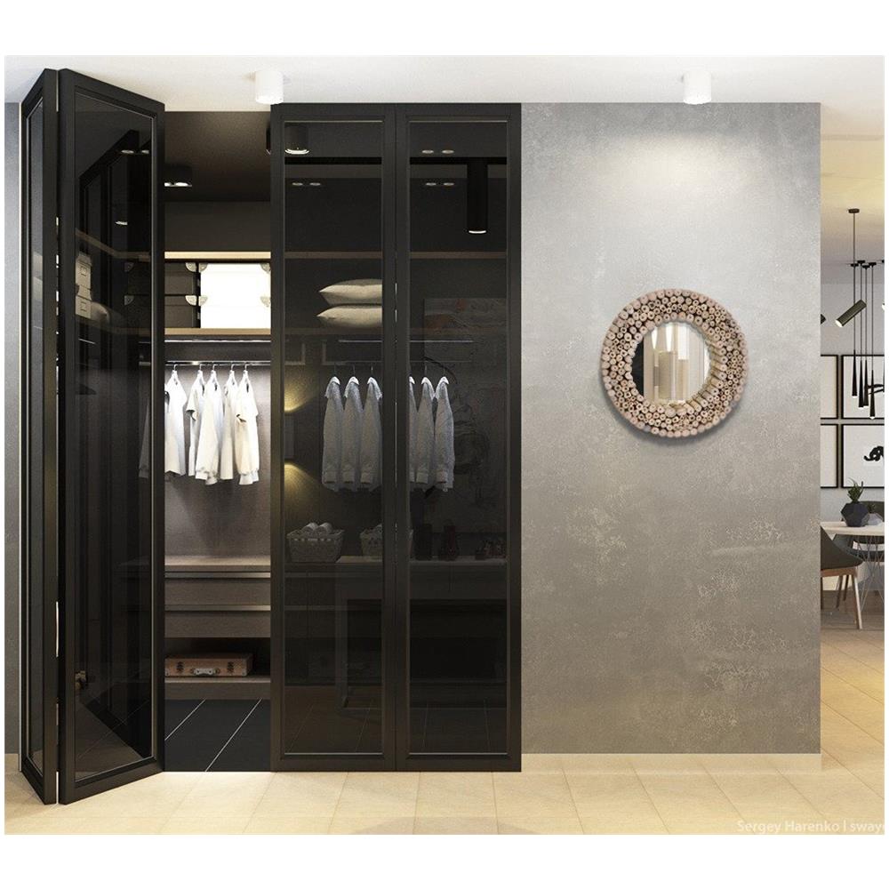 Specchio Da Parete Con Cornice In Legno, Specchio Rotondo Da Parete - Legno Teak, Ø 50 Cm - Foto 4