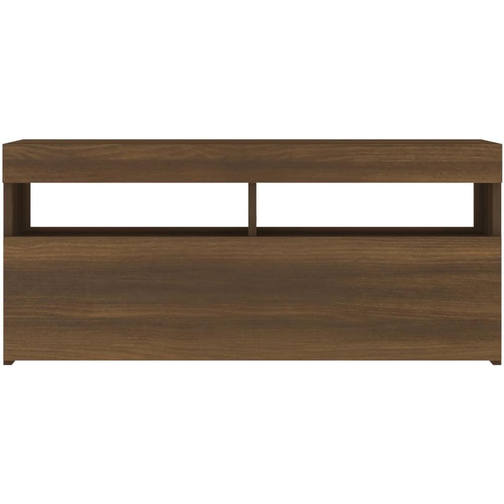 Mobile Porta Tv Con Luci Led Rovere Marrone 90x35x40 Cm - Foto 8