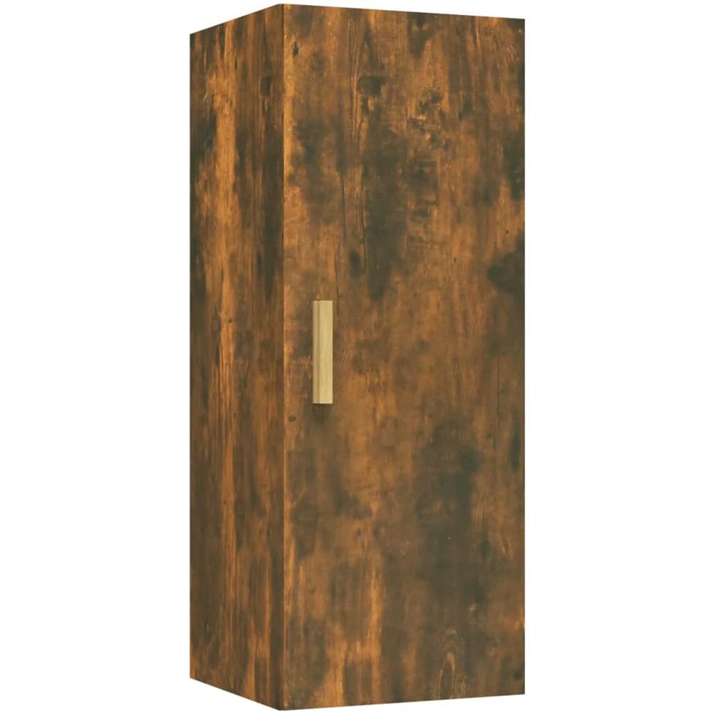 Armadietto A Muro Rovere Fumo 34,5x34x90cm In Legno Multistrato - Foto 2