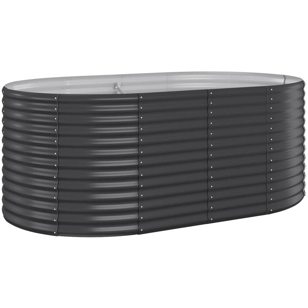 Letto da Giardino in Acciaio a Polvere 175x100x68 cm Antracite - Foto 1