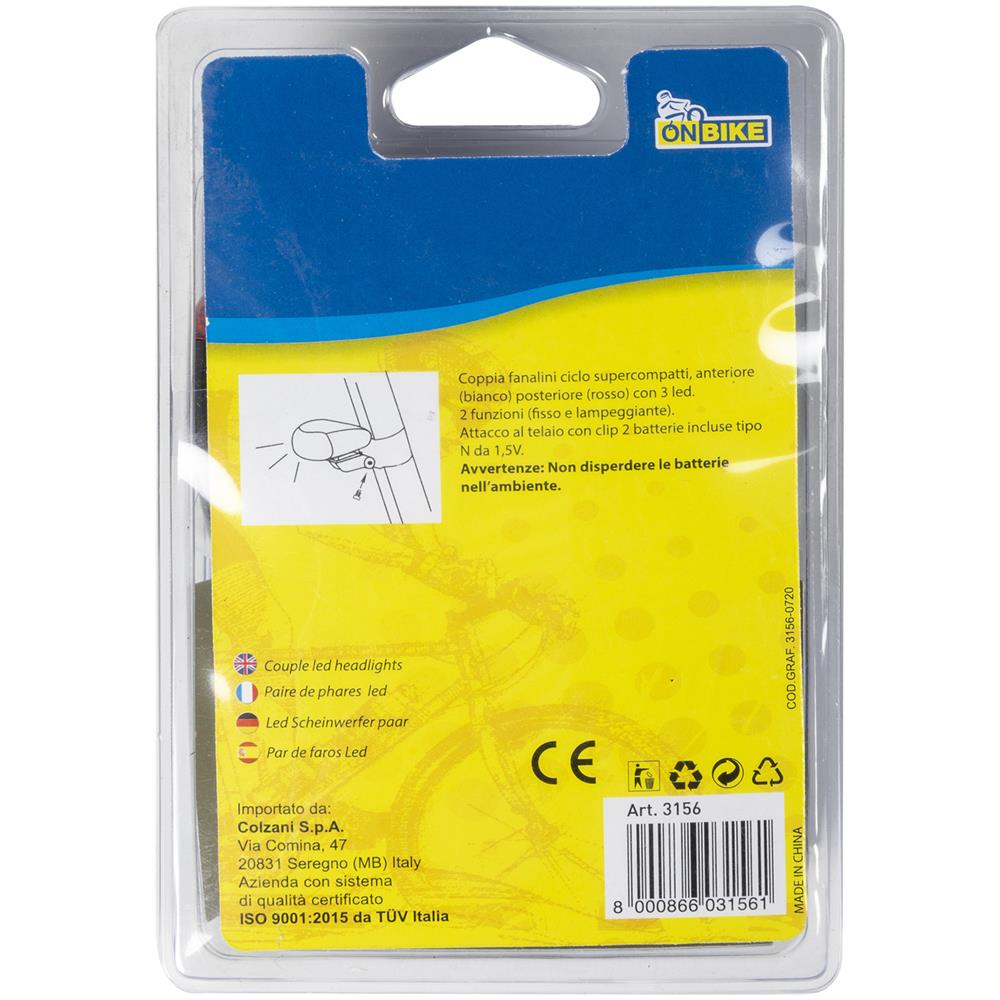 Coppia Fanalini Ciclo Anteriore E Posteriore 3 Led - Foto 4