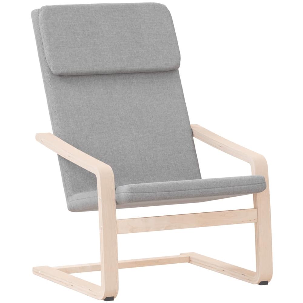 Sedia Relax Grigio Chiaro In Tessuto - Foto 2