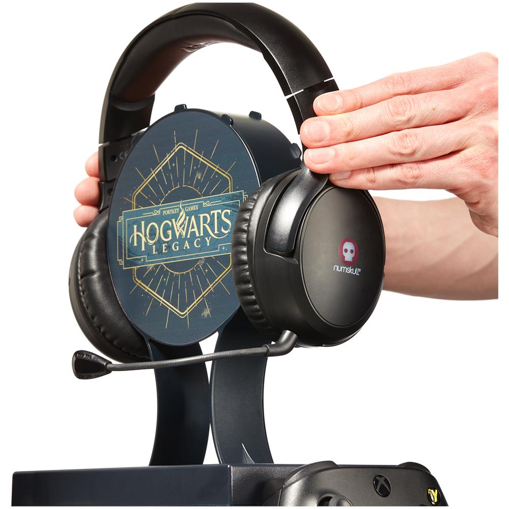 Armadietto Da Gioco Ispirato A Hogwarts Legacy Per 4 Controller - 10 Giochi Per Playstation O Xbox - 1 Auricolare - Foto 7