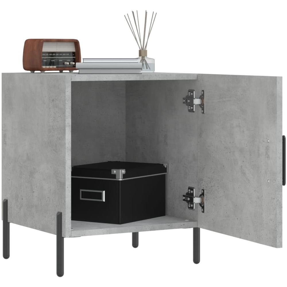 Comodino Grigio Cemento 40x40x50 Cm In Legno Multistrato - Foto 3