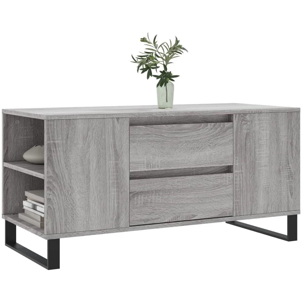 Tavolino Salotto Grigio Sonoma 102x44,5x50 Cm Legno Multistrato - Foto 3