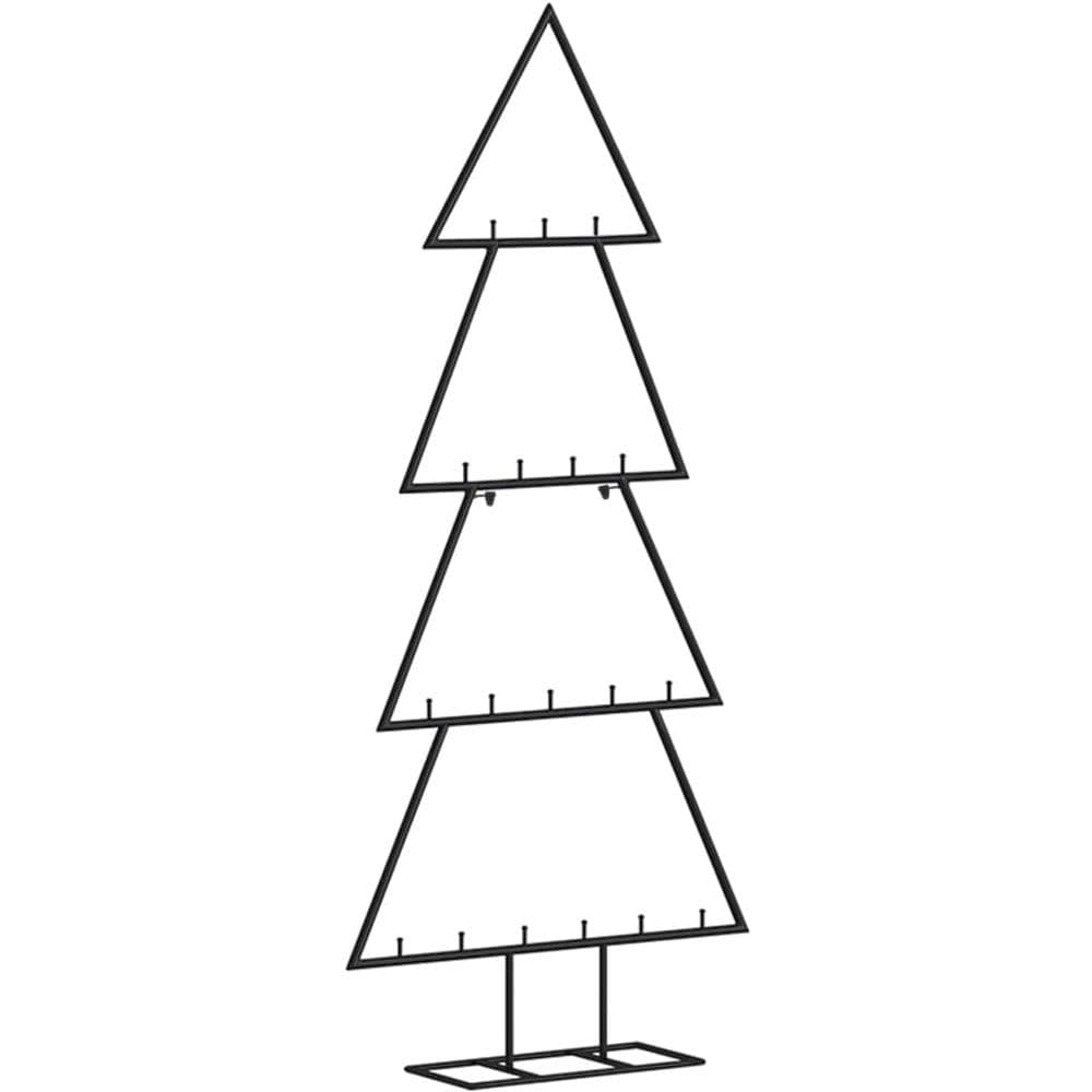 Albero Di Natale Decorativo In Metallo Nero 90 Cm - Foto 2